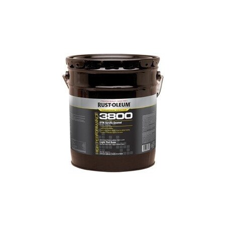 Rust-Oleum Coating, 3800, 5 gal, Masstone Base, Satin, Acrylic Enamel 340659